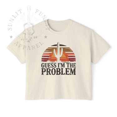 Wallen Guess I'm The Problem Comfort Colors Boxy Cropped Tee - Sunlit Funlit Country Music Tees